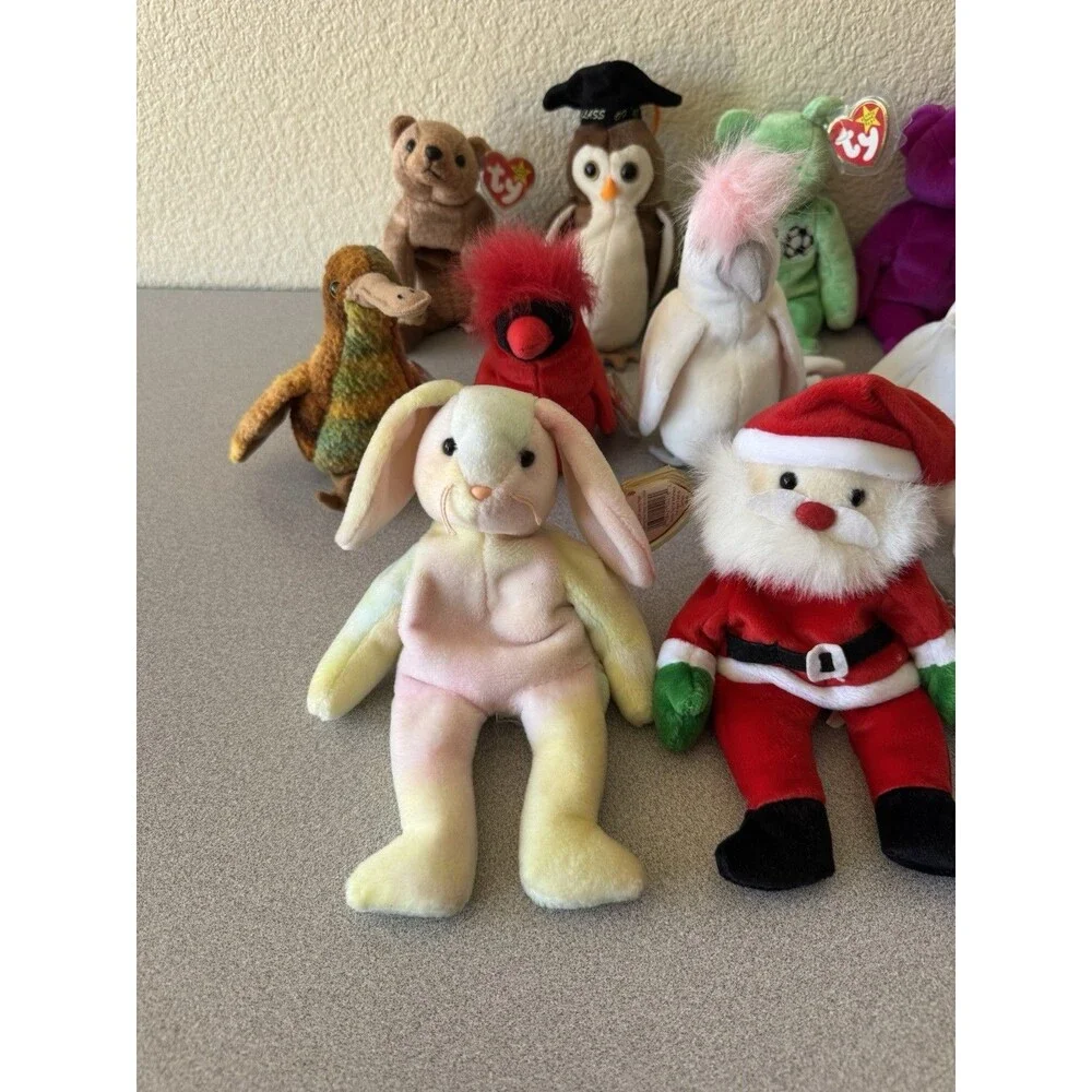 TY Beanie Babies Lot of 13 Millennium Wedding Bride Groom Santa Christmas Tags